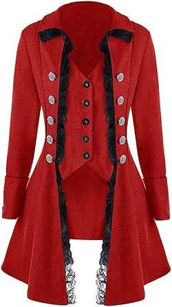 Visit the VNVNE Store VNVNE Women's Gothic Steampunk Corset Halloween Costume Coat Victorian Tailcoat Jacket