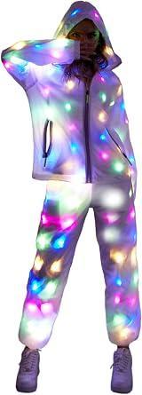 Visit the O-MAYEVER Store LED Light up Jacket For Women and Men Unisex Novelty Costume For Burning Man Party Carnivals Halloween Xmas Raves