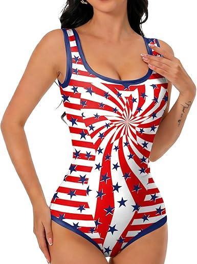Visit the color cosplayer Store color cosplayer 4th of July One Piece Swimsuit for Women American Flag Bathing Suits Tummy Control