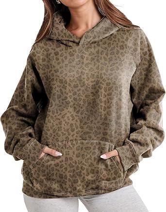 Brand: Anoumcy Anoumcy Camo Hoodie Womens Maple Leaf Fleece Hooded Sweatshirt Oversized Camouflage Hoodies For Women Trendy
