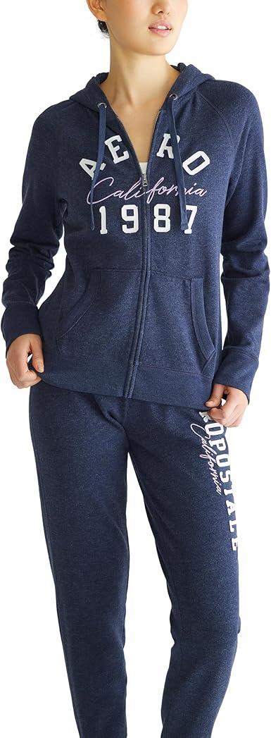 Visit the AEROPOSTALE Store AEROPOSTALE Women's Aero Logo Full Zip Hoodie- Arches- Aero 1987 California
