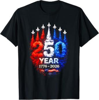 Brand: 250th 4th of July Shirt 250th Anniversary USA Patriotic 250 Years American 4th July T-Shirt