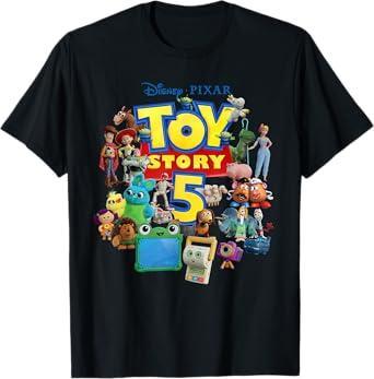 Brand: PIXAR Disney and Pixar's Toy Story 5 Logo & Character Collection T-Shirt