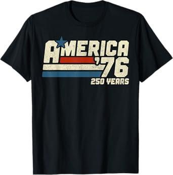 Brand: 250 Anniversary USA Apparel For Men Women 250th Anniversary USA Shirt America Retro 250 Years 1776 2026 Tee T-Shirt