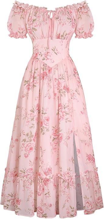 Visit the Scarlet Darkness Store Scarlet Darkness Floral Corset Dress Women 2026 Summer Cottagecore Flowy Dresses