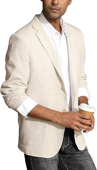 Visit the PJ PAUL JONES Store PJ PAUL JONES Men's Slim Fit Lightweight Linen Jacket Tailored Blazer Sport Coat
