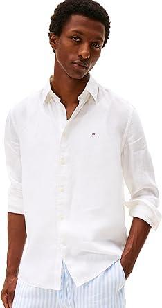Visit the Tommy Hilfiger Store Tommy Hilfiger Men's Long Sleeve Casual Linen Button Down Shirts in Regular Fit