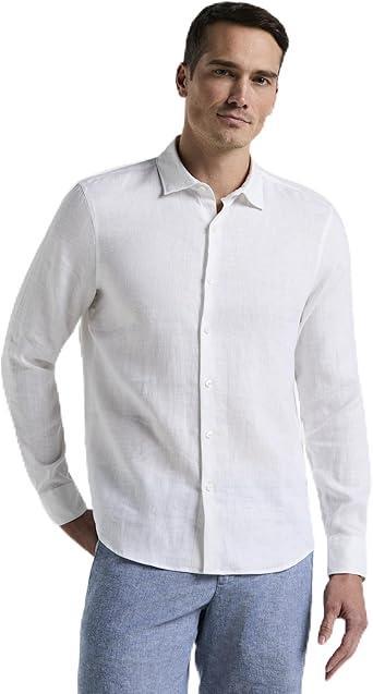 Visit the Perry Ellis Store Perry Ellis Men's Solid Linen Long Sleeve Shirt