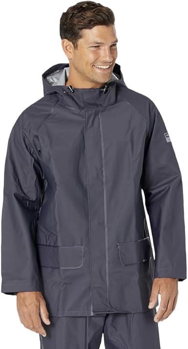 Visit the Helly Hansen Store Helly Hansen Mandal PVC Coated Rain Coat - Waterproof Jacket - Windbreaker - Fishing Rain Gear