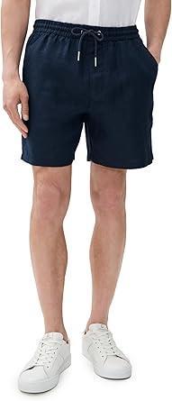 Brand: NN07 NN07 Men's Gregor Drawstring Linen Shorts 6"
