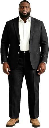 Brand: PamperClaws Me's Big & Tall 2 Piece Suit Set Linen Blazer Dress Pants for Wedding Casual Business