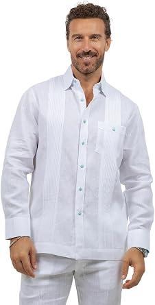 Visit the Mojito Collection Store Fancy Linen Beach Wedding Shirt Long Sleeve One Pocket Stone Buttons